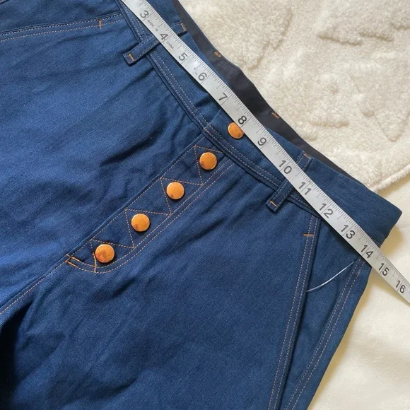 Rag & Bone Blue Jean Shorts High-Waisted Tailored